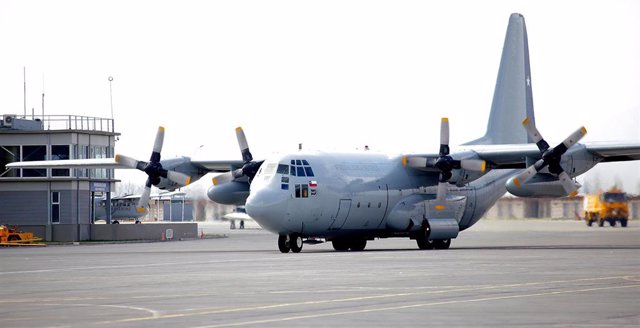 El avion Hercules C -130 de la Fuerza Aérea de Chile.