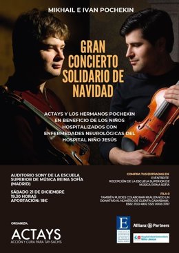 COMUNICADO: Música clásica y solidaridad de la mano del dúo Pochekin, la asociac