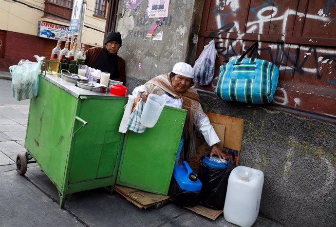 Vendedores callejeros en La Paz