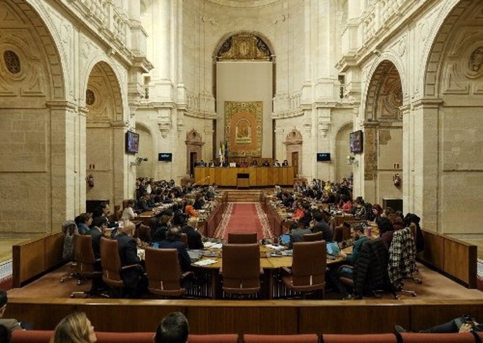 Pleno del Parlamento de Andalucía.