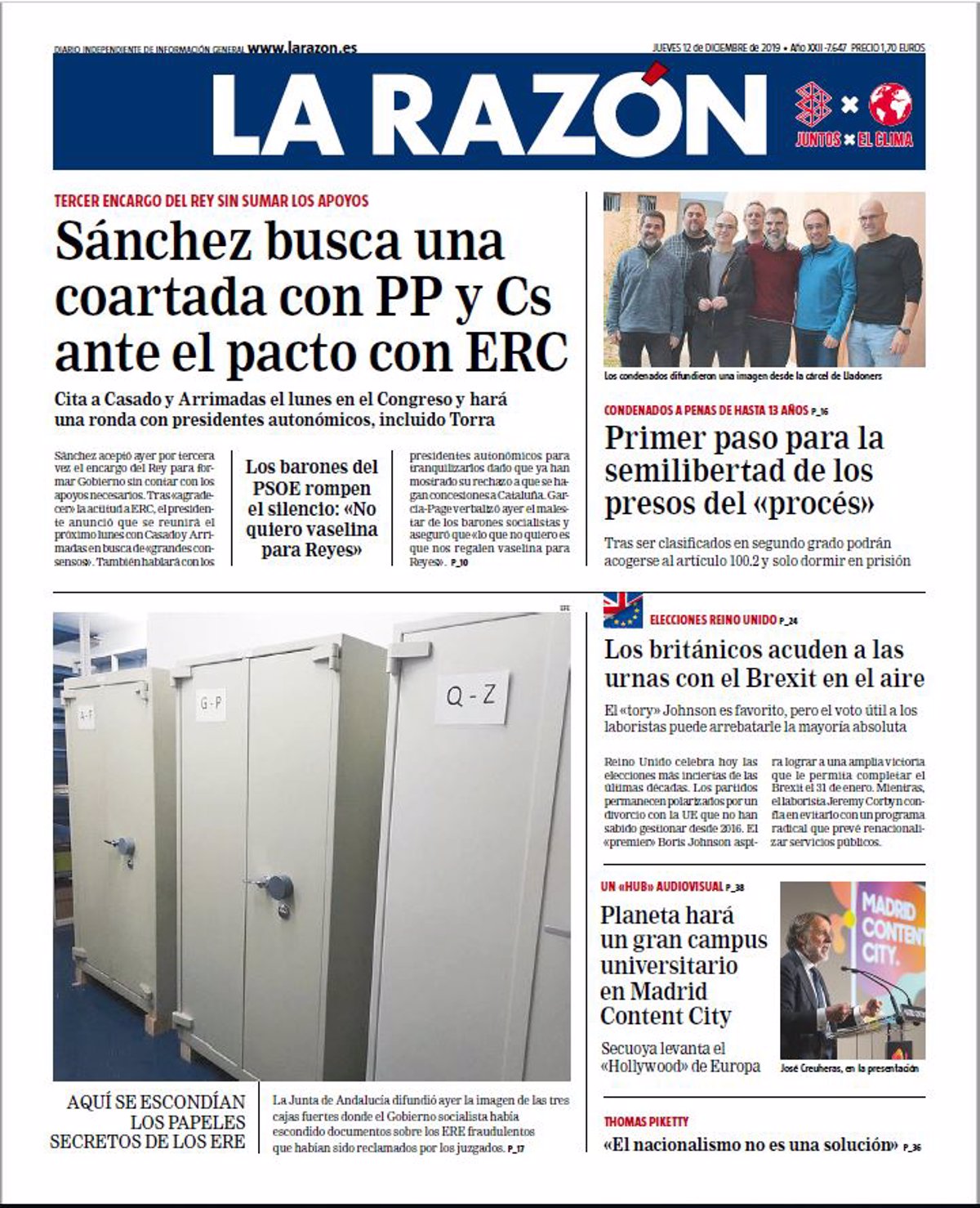 Las Portadas De Los Peri Dicos Del Jueves De Diciembre De