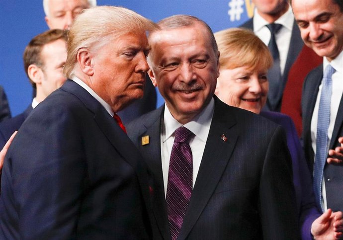 El presidente de Estados Unidos, Donald Trump, y su homólogo de Turquía, Recep Tayyip Erdogan, durante la última cumbre de la OTAN celebrada en Reino Unido