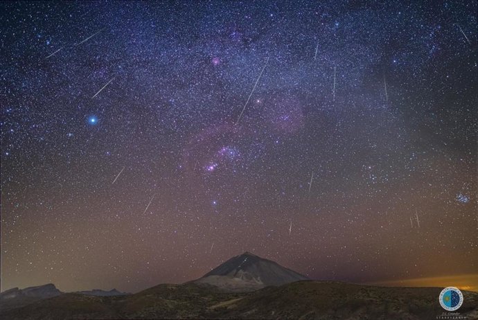 Lluvia de las Gemínidas desde el Observatorio del Teide