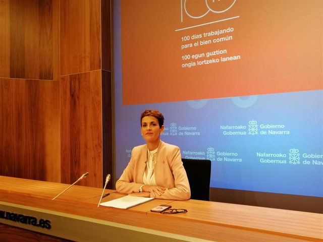 La presidenta del Gobierno de Navarra, María Chivite