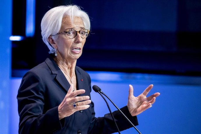 FILED - 04 November 2019, Berlin: Christine Lagarde, President of the European Central Bank (ECB), speaks at the "VDZ Publishers' Night 2019 - Gala of Magazine Publishers" at Deutsche Telekom's Capital Representation. Lagarde is likely to face questions