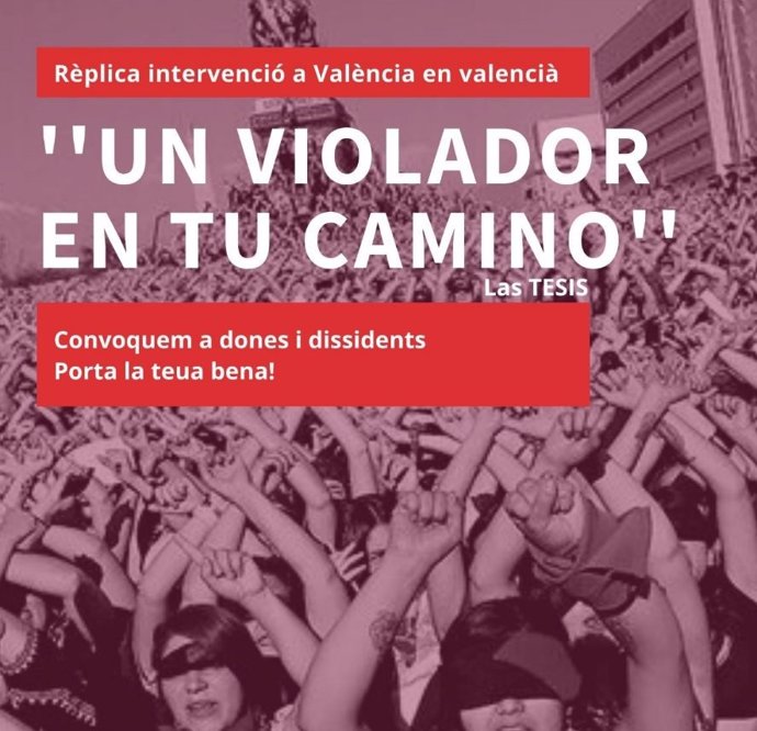 Acción convocada por la Assemblea Feministra en Valncia