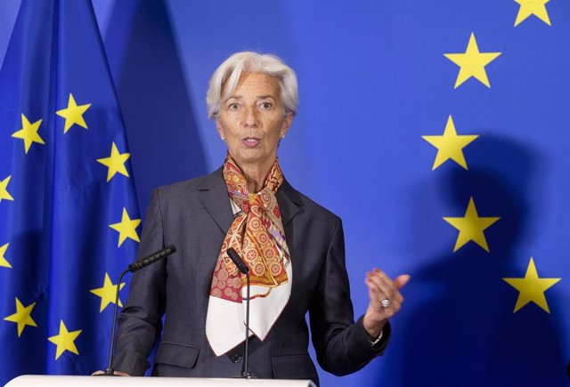 Brussels, Belgium; December 1, 2019. -- President of the European Central Bank (ECB) Christine Lagarde delivers a speech during the Ceremony for the 10th anniversary of the Lisbon Treaty and the start of new EU Institutional Cycle in the House of European