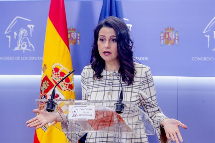 La portavoz de Ciudadanos en el Congreso, Inés Arrimadas.
