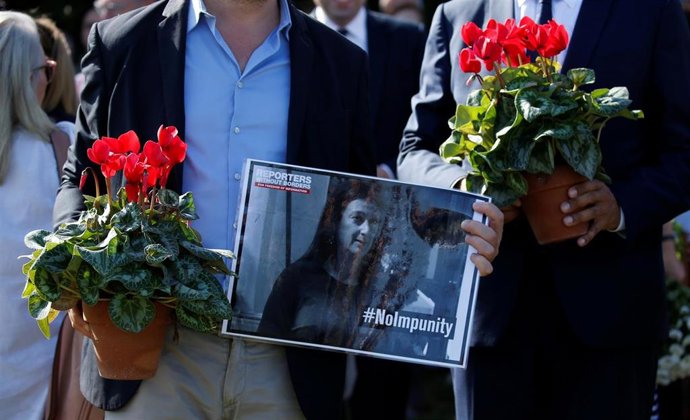 Homenaje a la periodista maltesa Daphne Caruana Galizia