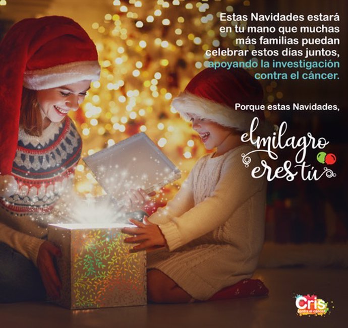 Cris Contra el Cáncer lanza la campaña navideña '#ElMilagroEresTú' para concienciar sobre la lucha contra el cáncer