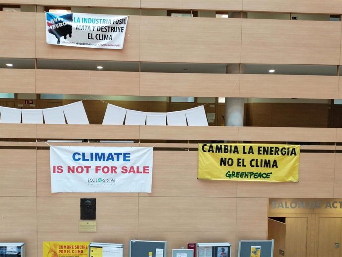 Instalaciones de la Cumbre Social del Clima, en Madrid
