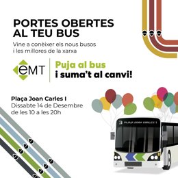 Cartel de la jornada de puertas abiertas de la EMT