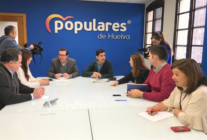 El comité de dirección del PP de Huelva.