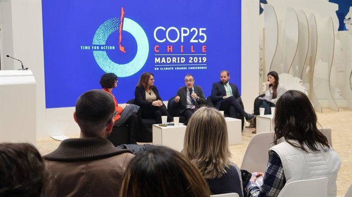 El vicepresident i consellerde Transició Energtica i Sectors Productius, Juan Pedro Yllanes, en l'últim dia de la COP25