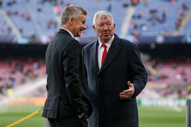 Sir Alex Ferguson y Solskjaer
