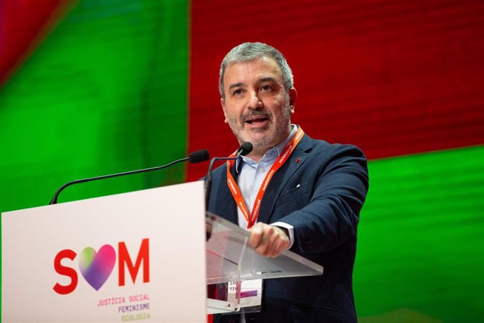 El primer teniente a alcalde de Barcelona y presidente del Grupo Socialista en el Ayuntamiento de Barcelona, Jaume Collboni, durante su intervención en el Congreso del PSC.