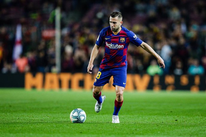 18 Jordi Alba from Spain of FC Barcelona during the La Liga match between FC Barcelona and Real Valladolid in Camp Nou Stadium in Barcelona 29 of October of 2019, Spain.