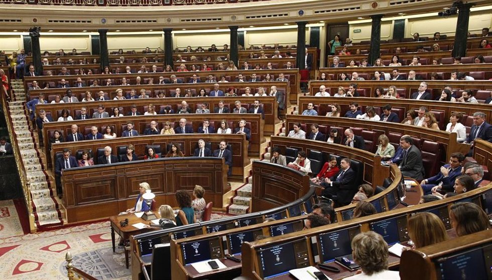 Vista general del hemiciclo del Congreso 