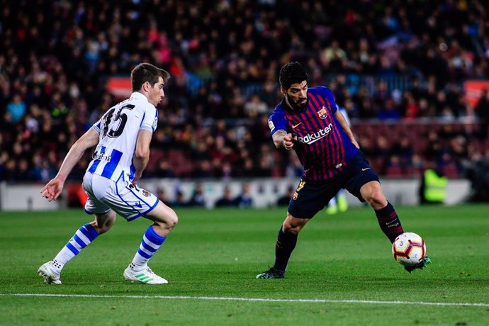 Luis Suárez en un Barcelona - Real Sociedad