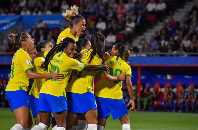 Jugadoras de Brasil durante el Mundial 2019