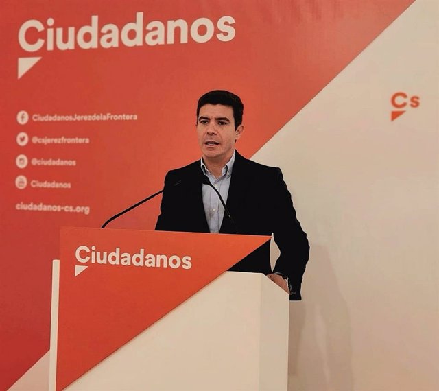 El portavoz de Ciudadanos (Cs) en el Parlamento andaluz y diputado autonómico por la provincia de Cádiz, Sergio Romero, este sábado