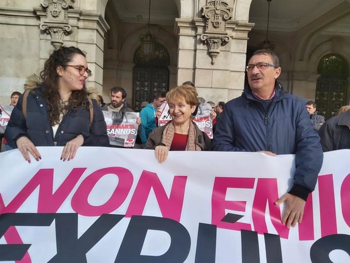 Concentración de Vía Galega en A Coruña