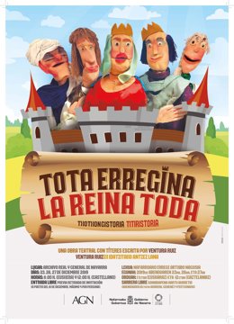 Cartel de la obra 'La reina Toda y su corte hacia la ciudad de Córdoba'