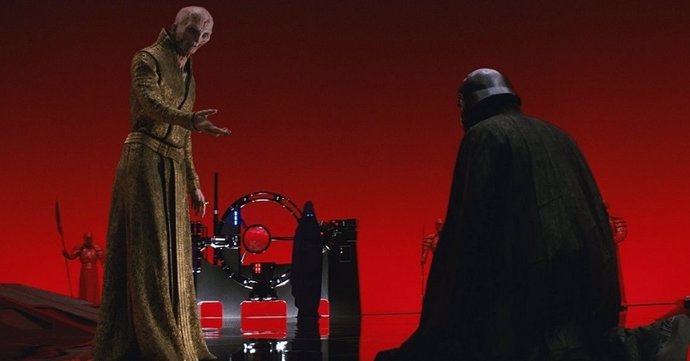 Snoke y Kylo Ren en Star Wars: Los últimos jedi