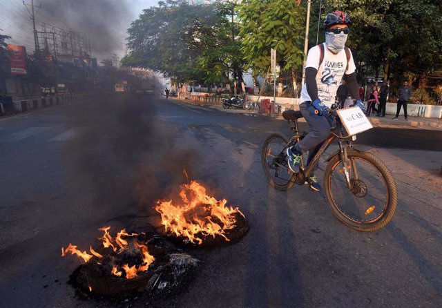 Protestas en Assam contra la enmienda a la Ley de Ciudadanía