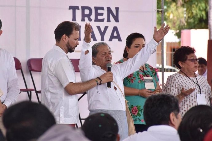 Asambleas indígenas para aprobar la construcción del Tren Maya en Yucatán