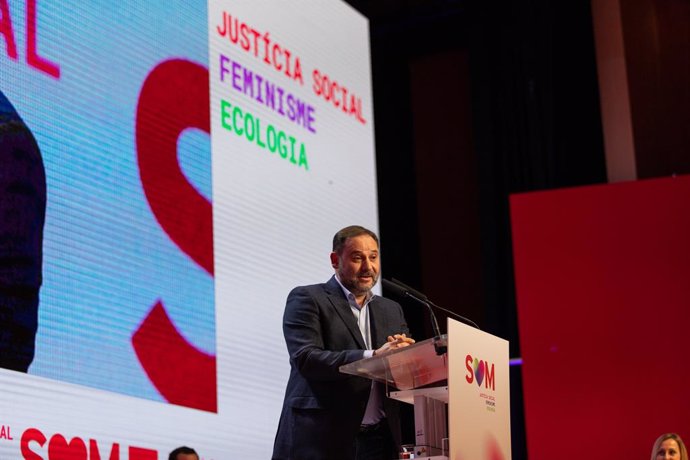 El secretari d'Organització del PSOE i ministre de Foment en funcions, José Luís Ábalos, en el 14 Congrés del PSC