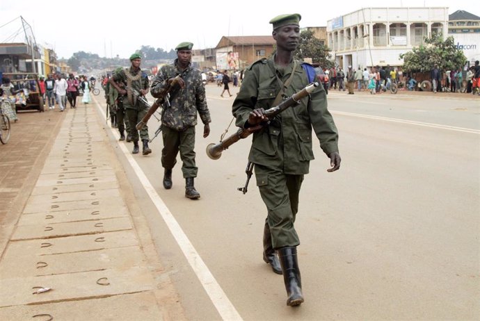Soldados congoleños en Beni