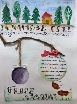 Felicitación ganadora del concurso de postales de Navidad de CSIF
