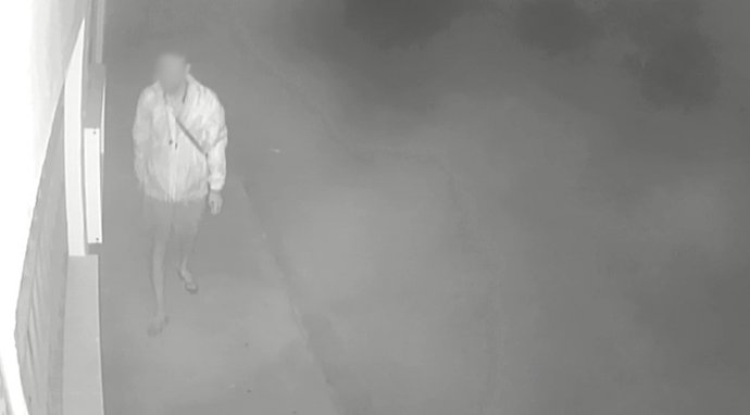 El presunto autor es captado por las cámaras de seguridad de los establecimientos.