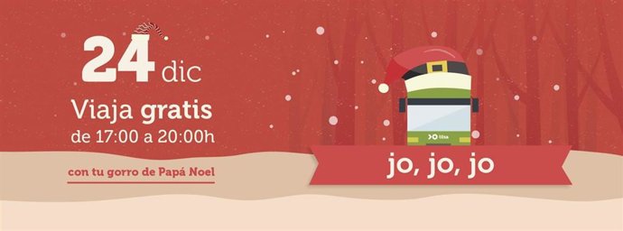 Cartel de la campaña navideña de Titsa