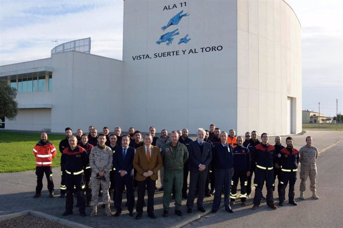 Curso conjunto de la Escuela de Seguridad Pública de Andalucía y el Ejército del Aire en la Base aérea de Morón de la Frontera (Sevilla).