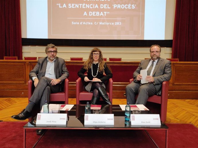 Los abogados Jordi Pina, Olga Arderiu y lex Sol