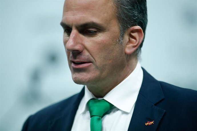 The number two of Vox to the Parliament by Madrid, Javier Ortega Smith, during the Presentation of the Davis Cup by Rakunten Finals 2019 of tennis at Caja Magica on November 12, 2019, in Madrid, Spain.