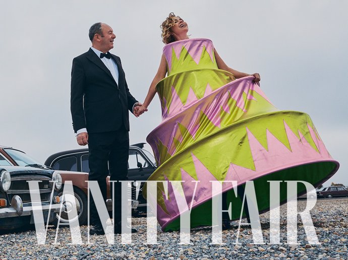 Luis Miguel Rodríguez y Ágatha Ruiz de la Prada,en su último reportaje para Vanity Fair