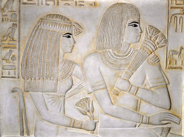 Vezir Ramose y su esposa Merit-Ptah.