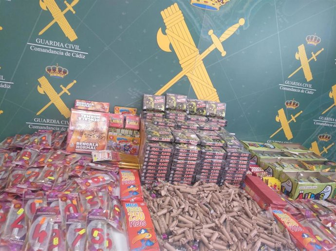 Petardos intervenidos en establecimientos en la provincia de Cádiz