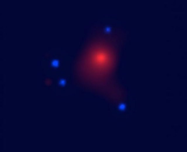 Imagen de rayos X del sistema de lente gravitacional SDSS J1004+4112