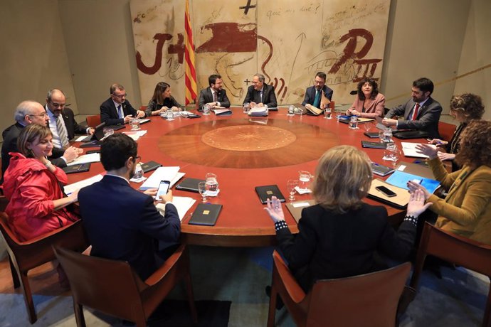El president de la Generalitat, Quim Torra, presideix el Consell Executiu del 17 de desembre del 2019.
