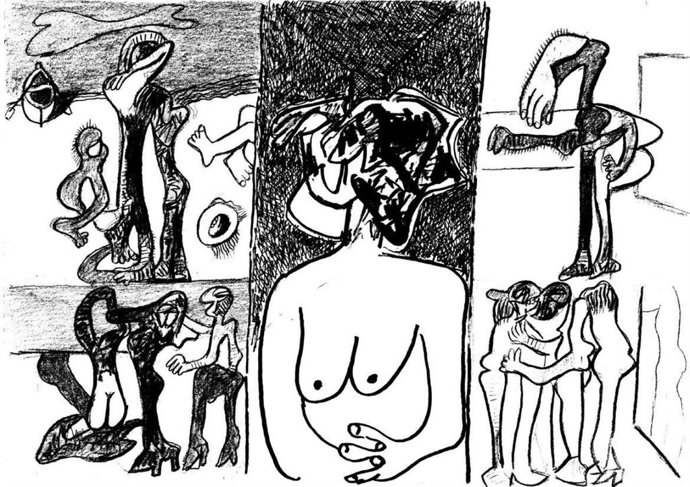 Dibujo de Juan Barjola