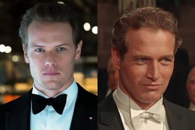 Paul Newman y Sam Heughan