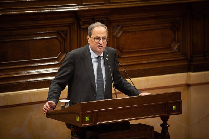 Fútbol.- Quim Torra ve compatible la protesta de Tsunami y que se juegue el Clás