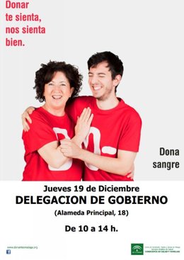 Cartel de la jornada de donación de sangre