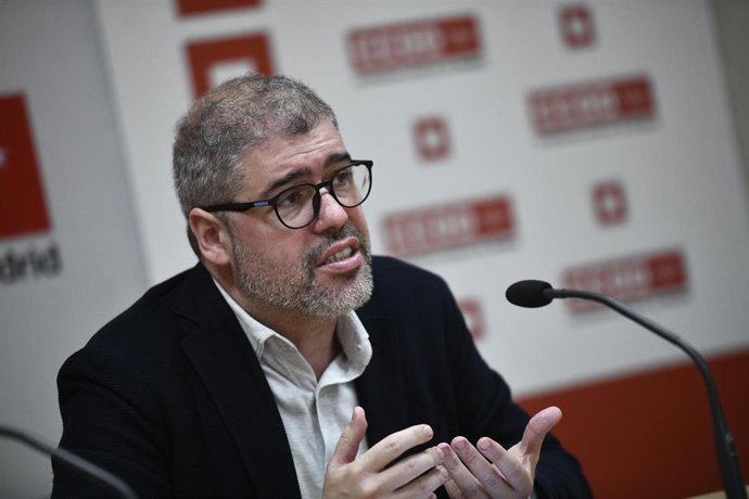 El secretario general de CCOO, Unai Sordo presenta la 'Agenda social para la mayoría' al Consejo Confederal del sindicato en la sede de CC.OO, en Madrid (España), a 18 de diciembre de 2019.