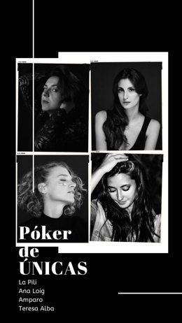 Cartel del concierto 'Póker de Únicas'.