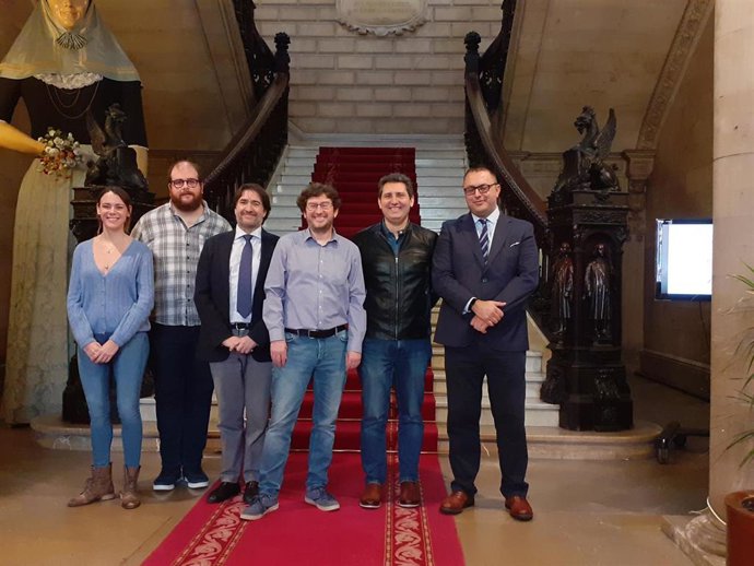 El regidor de Participación Ciudadana y Gobierno Interior, Alberto Jarabo, durante la presentación del cartel de Sant Sebasti 2020.